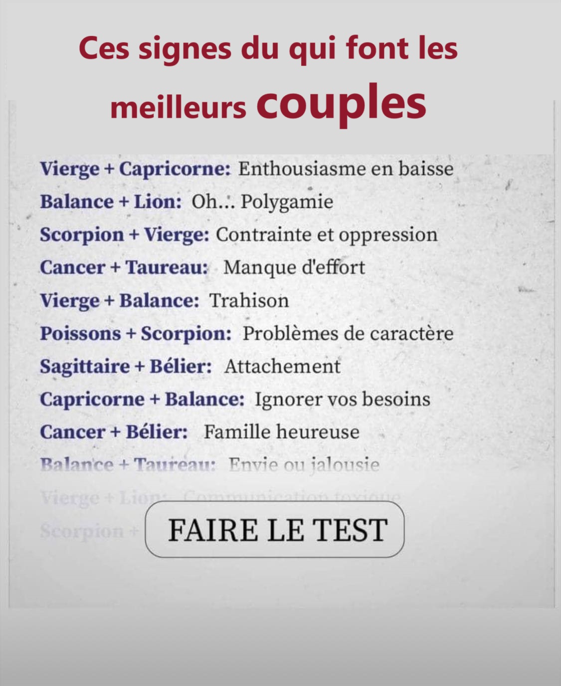 Faire Le Test Signes Du Zodiaque Qui Font Les Meilleurs Couples